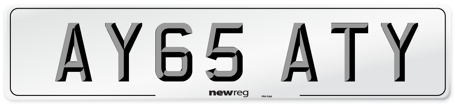 AY65 ATY Number Plate from New Reg